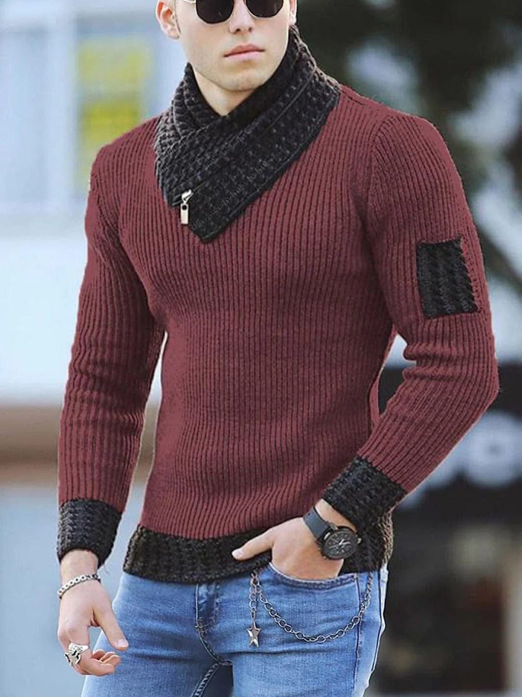 Stylish Zip Up Sweater for Cold Weather
