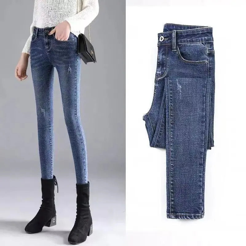 Comfortable Women's Slim Fit High Waist Jeans