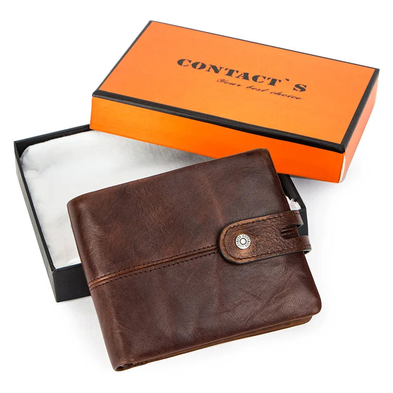 Men's Genuine Brown Leather Wallet