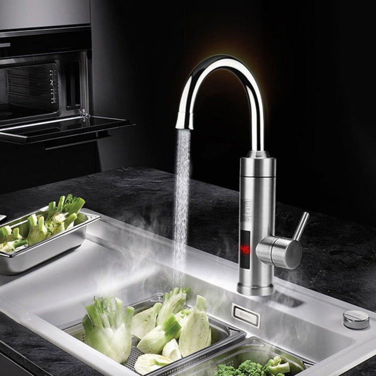 Instant Hot Cold Water Kitchen Faucet with Electric Control - BritishElegance