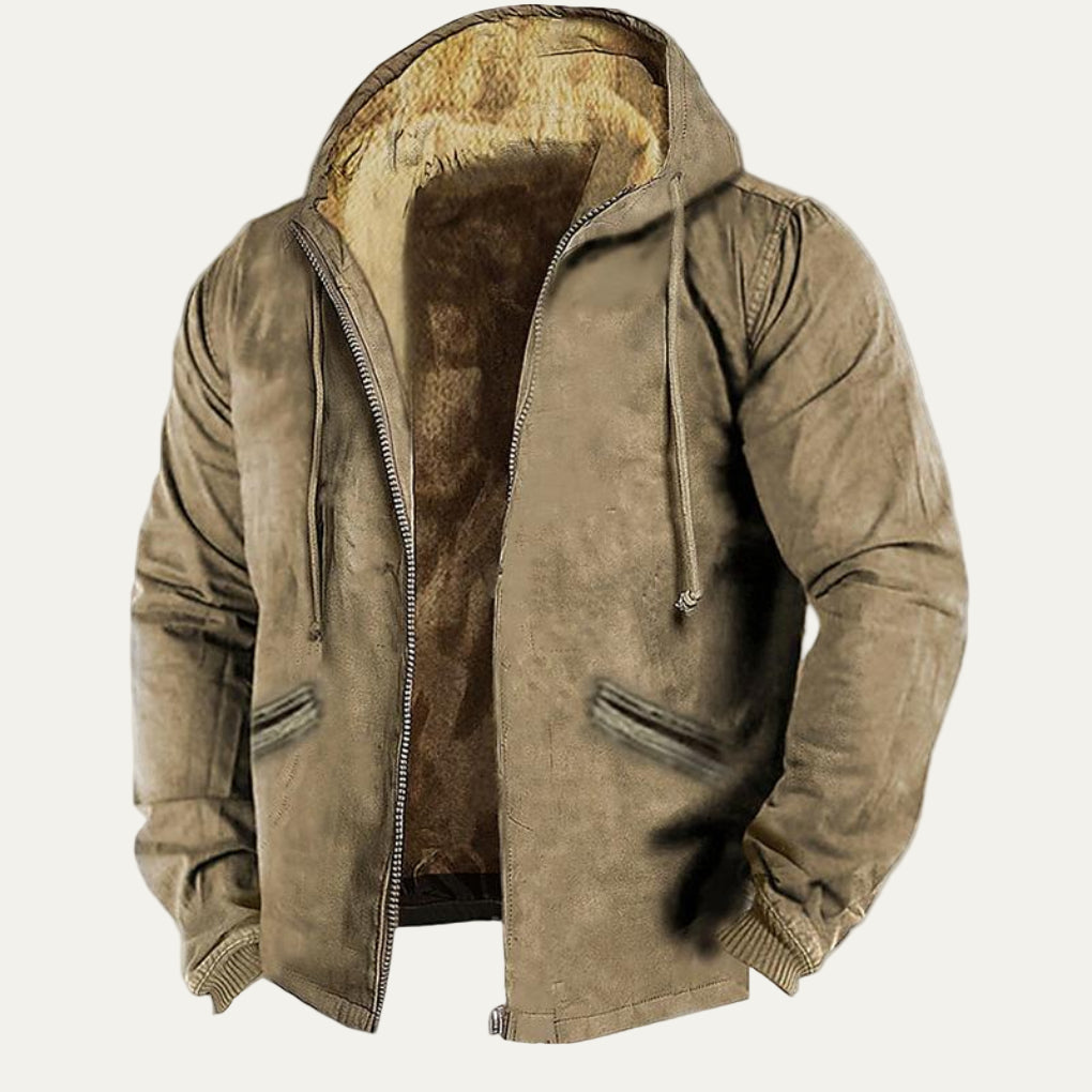 VogeLuxe | Men’s Winter Hooded Casual Zip Jacket