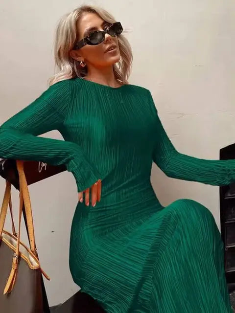 Comfy Women's Summer Long Sleeve Maxi Dress