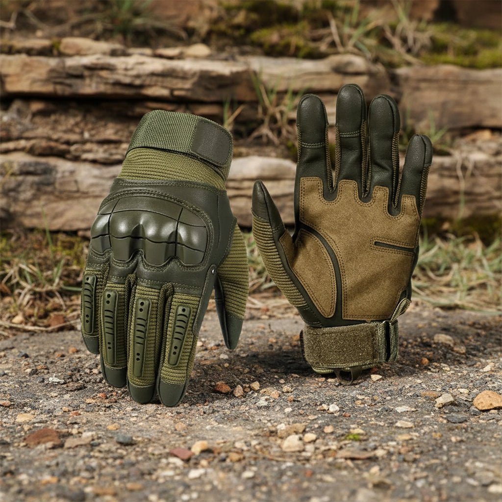 Rugged Outdoor Work Gloves Black Tan