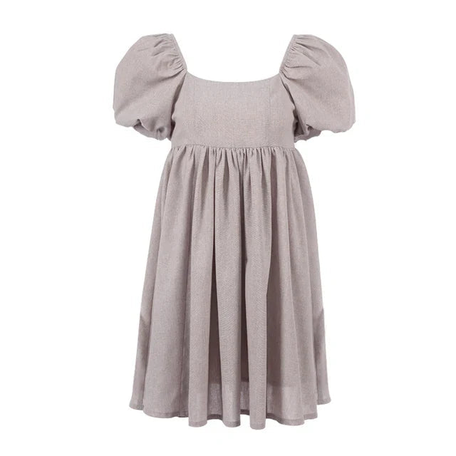 Women's Casual Floral Sundress with Ruffled Sleeves