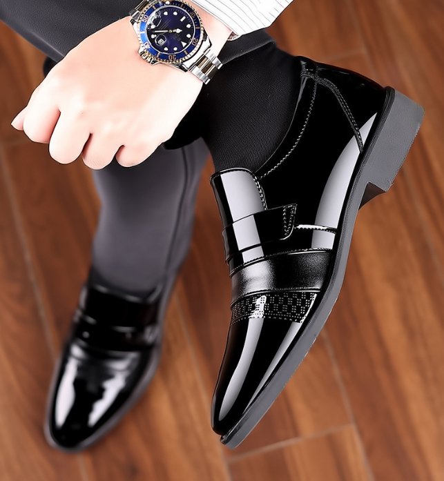 VogeLuxe | Men’s Glossy British Leather Loafers