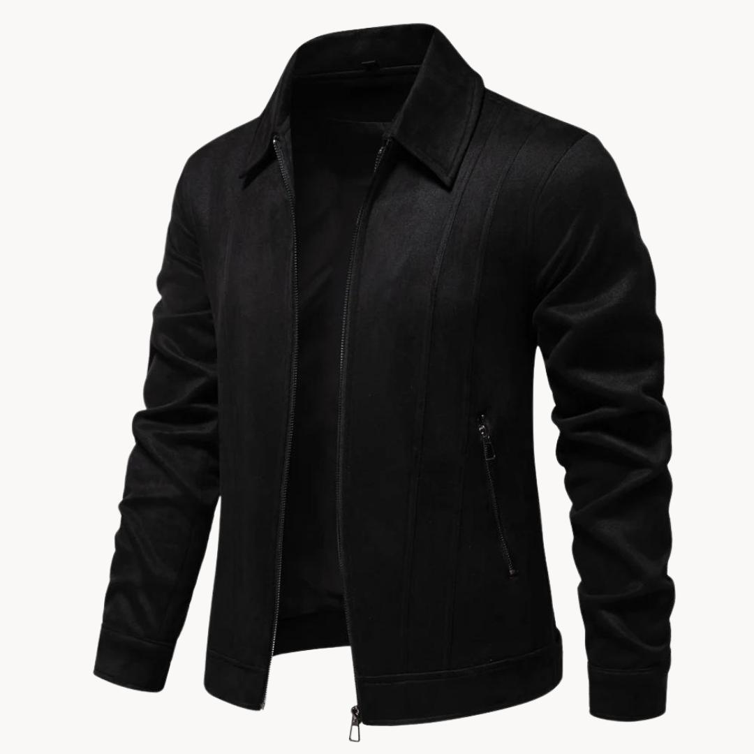 Slim Leather Look Jacket – Chic Casual Coat