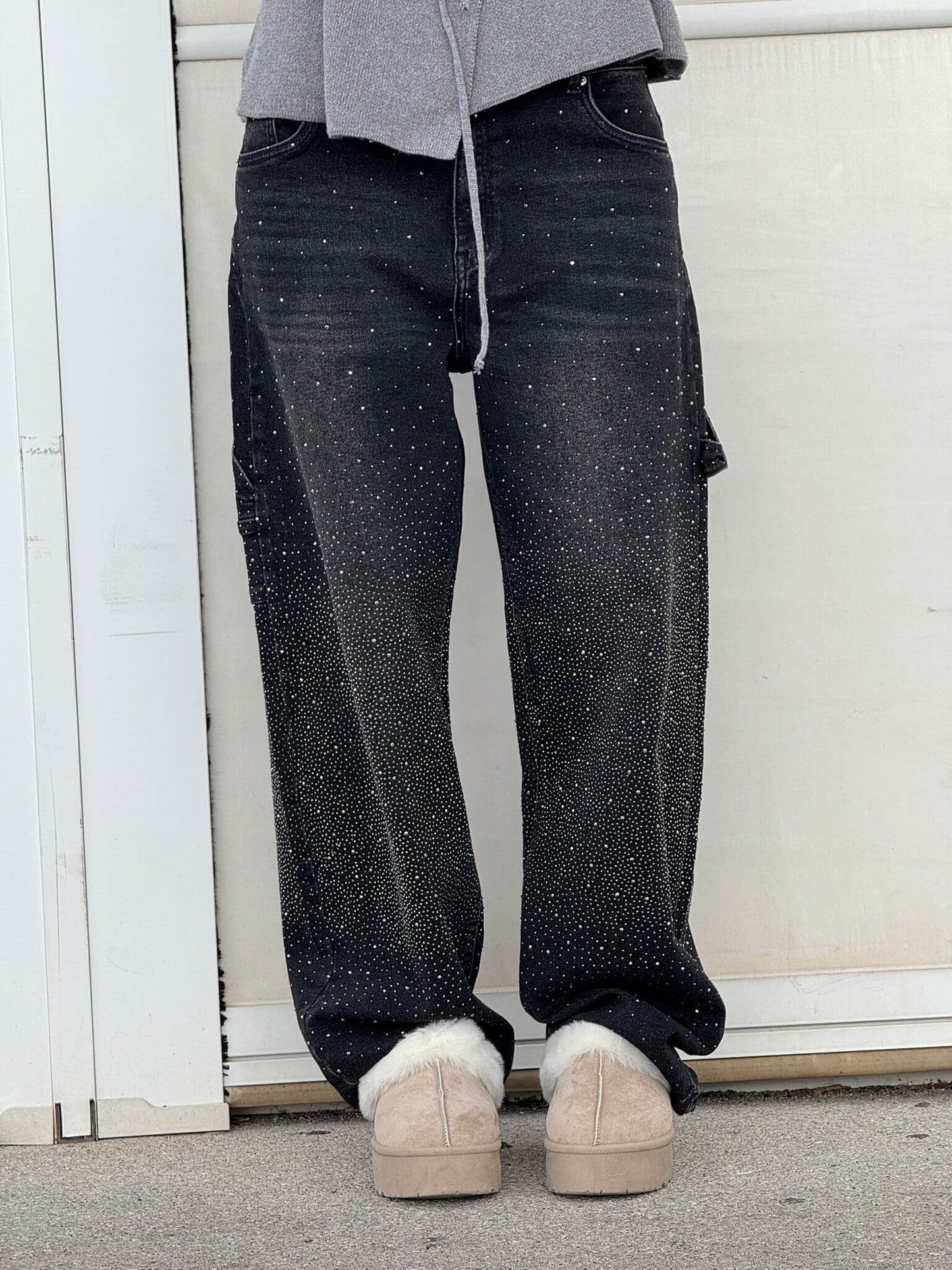 Classic Dark Wash High Waist Straight Jeans