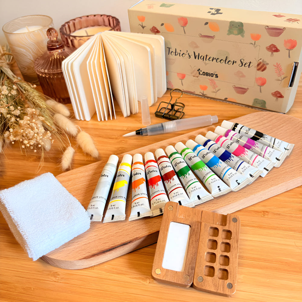 Compact Children's Travel Watercolor Paint Kit