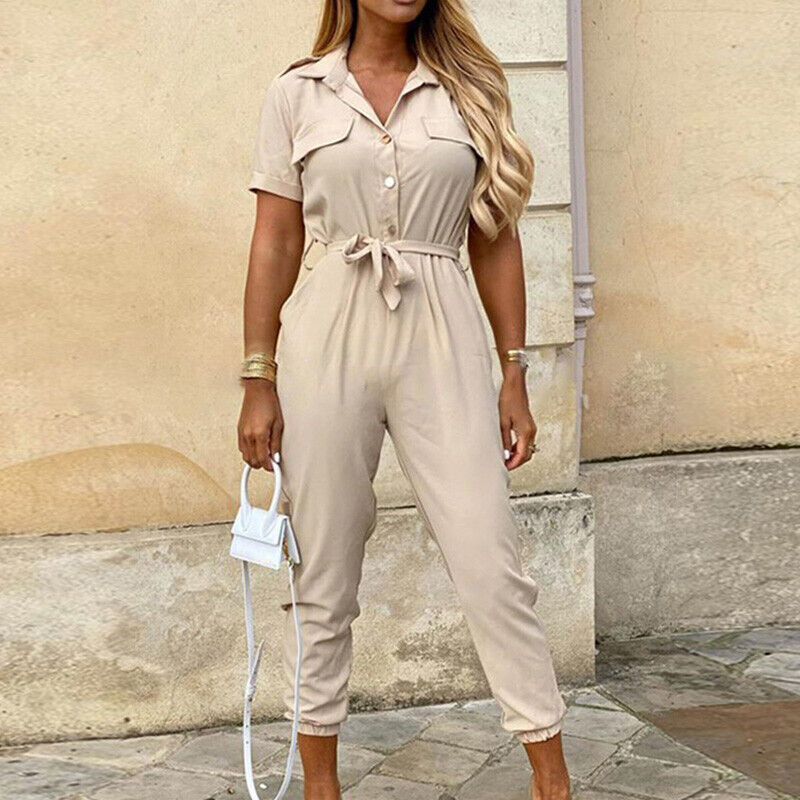 Reese | Slim Fit Summer Jumpsuit with Button Front