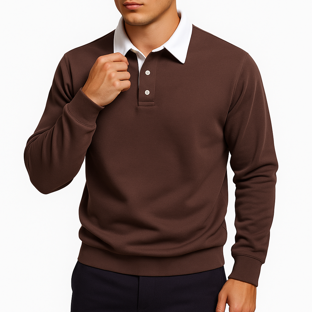 LUXEOUTFIT | Cotton Polo Sweater 8