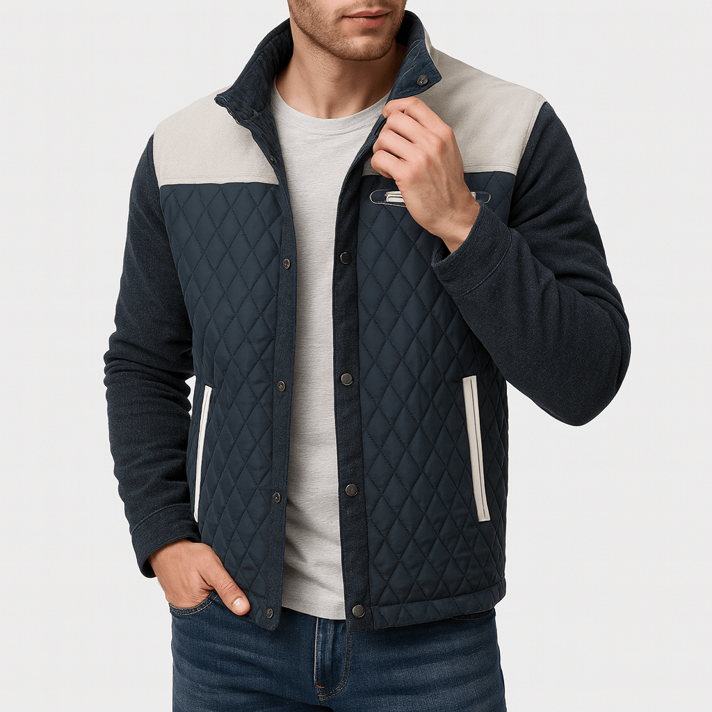 LUXEOUTFIT | Diamond Pattern Quilted Jacket 1