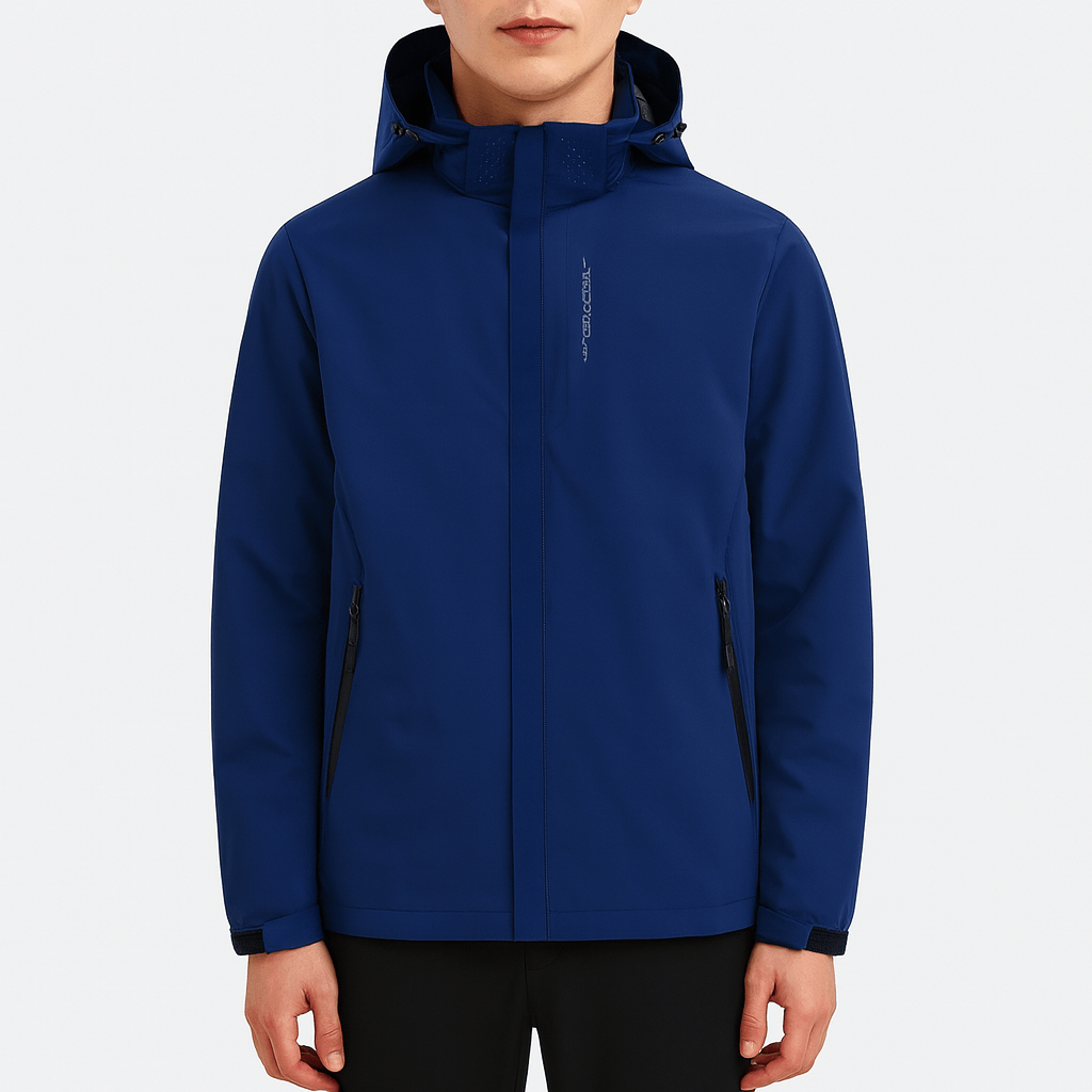 LUXEOUTFIT | Marine Blue Hooded Windbreaker 0