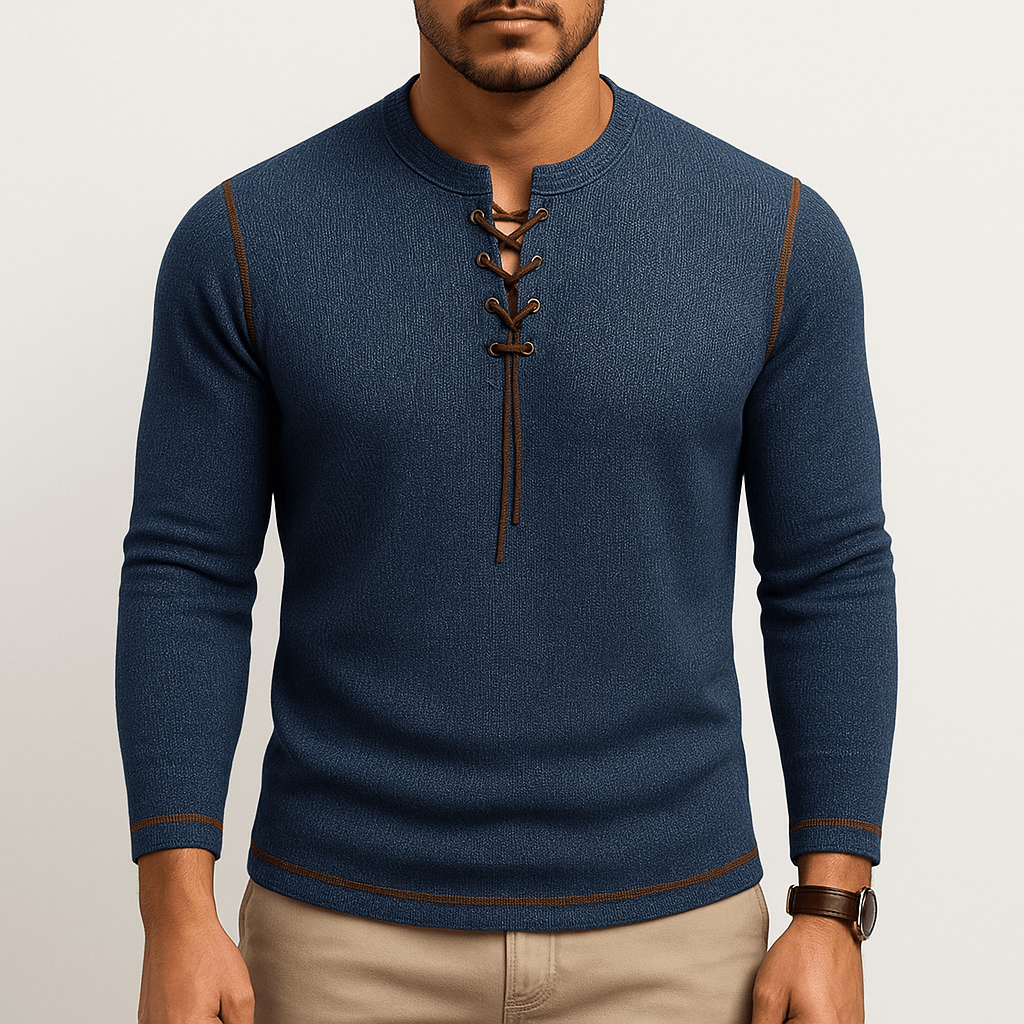 LUXEOUTFIT | Neck Long Sleeve Shirt 5