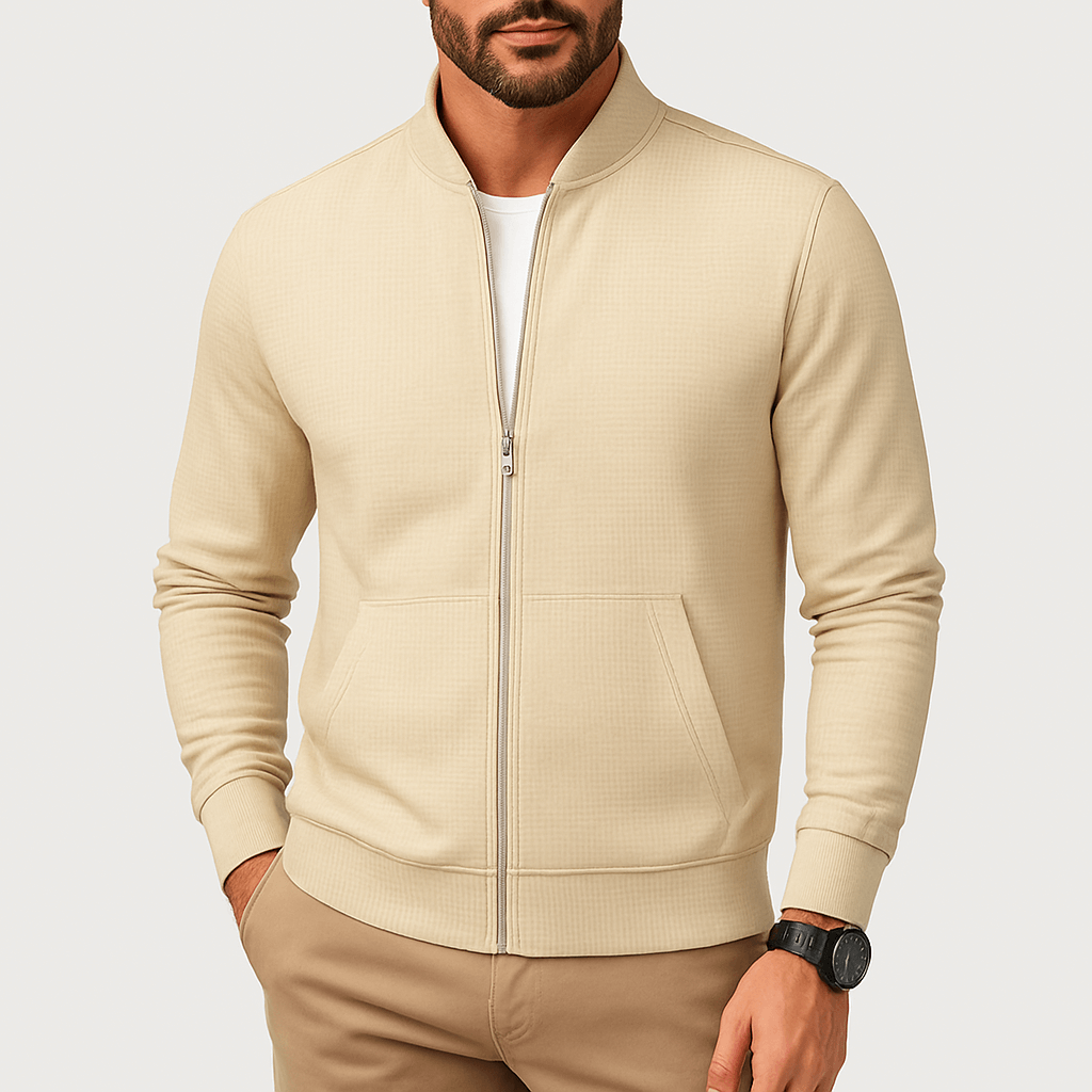 LUXEOUTFIT | Textured Zip Jacket 4