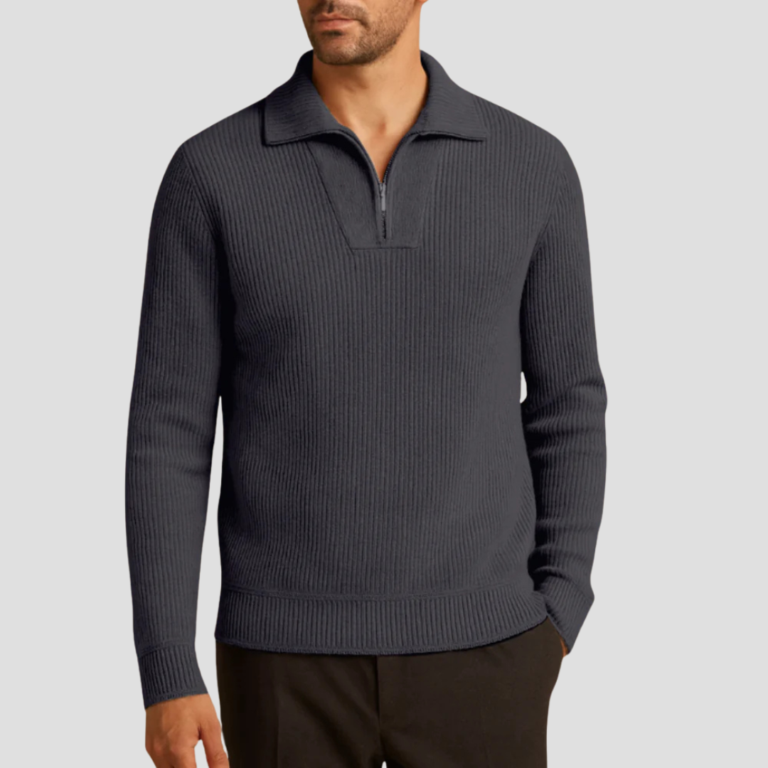 Lennox | Ribbed Polo Jumper 6