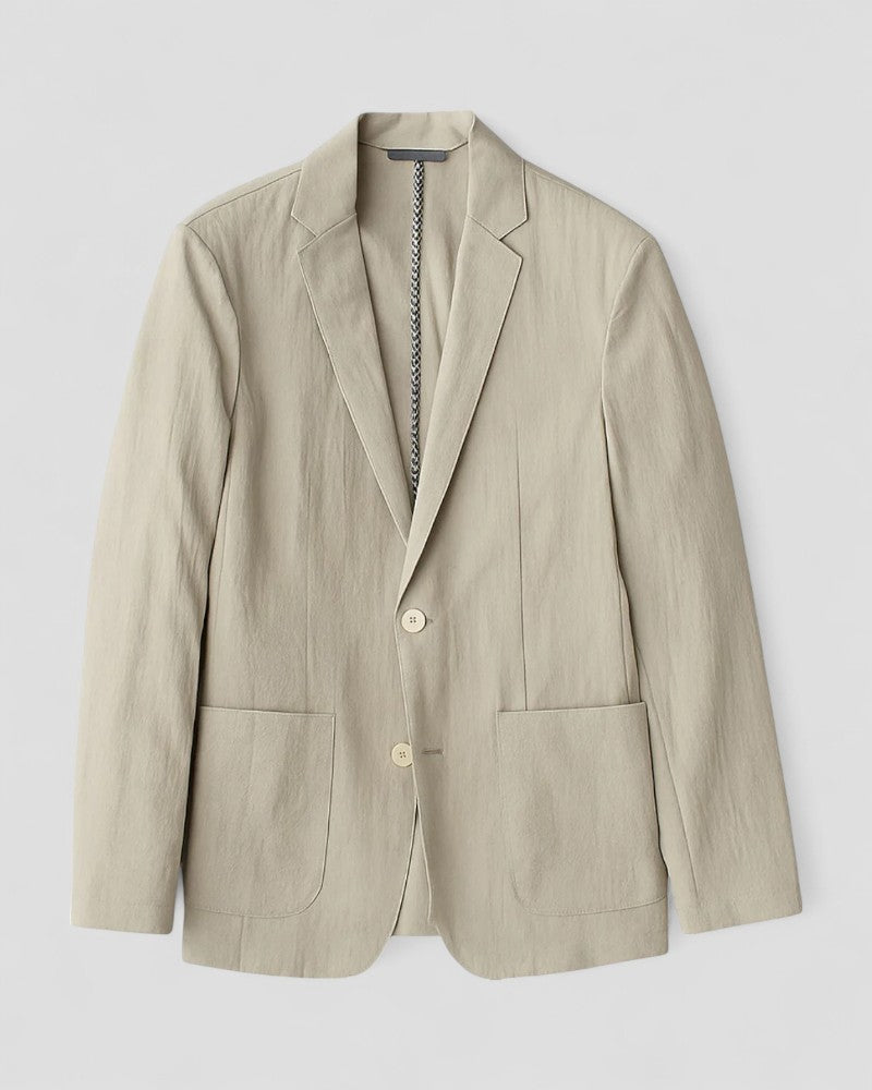 Linen Blend Blazer Smart Casual Tailored Fit for Men