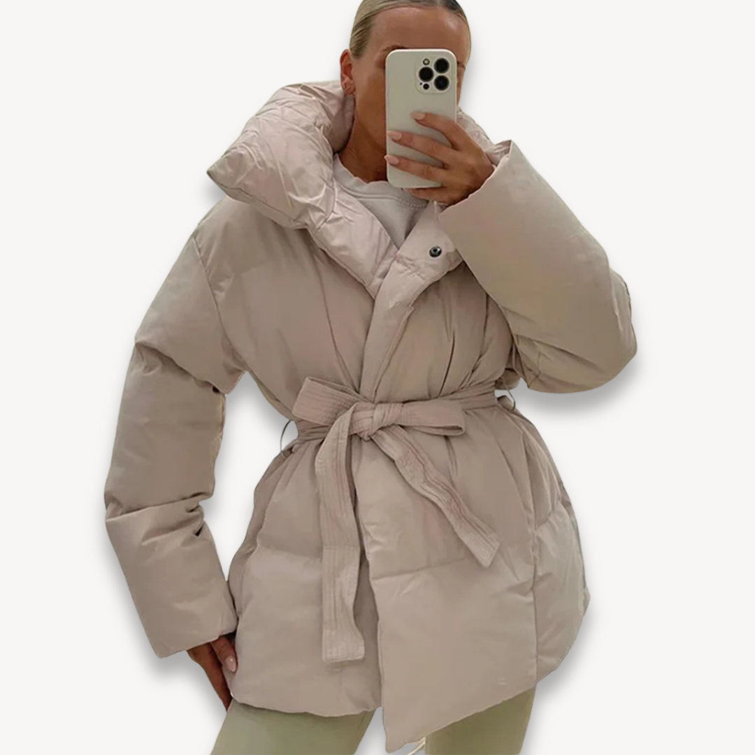 VogeLuxe | Women’s Belted Quilted Puffer Jacket
