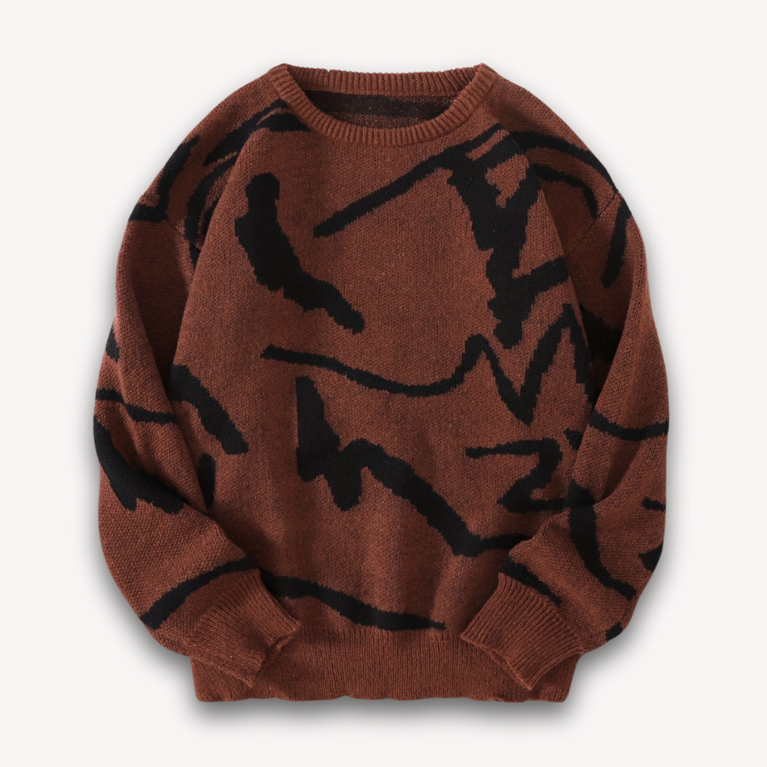 VogeLuxe | Men’s Bold Graphic Crewneck Sweater