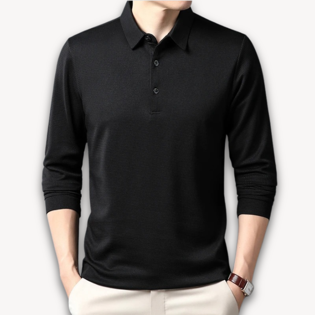 VogeLuxe | Men’s Classic Textured Polo Shirt