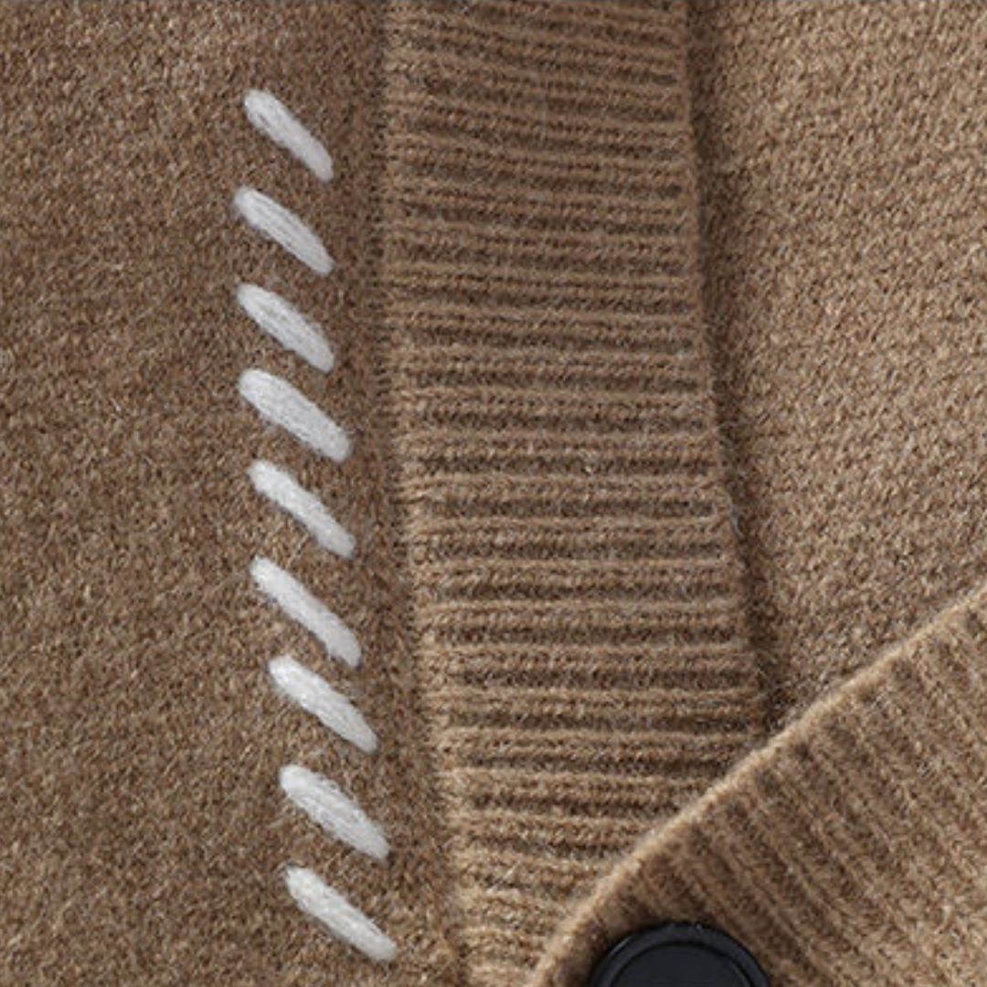 VogeLuxe | Men’s Minimalist V-Neck Cardigan