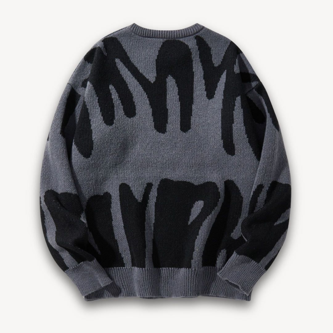 VogeLuxe | Men’s Abstract Jacquard Knit Sweater
