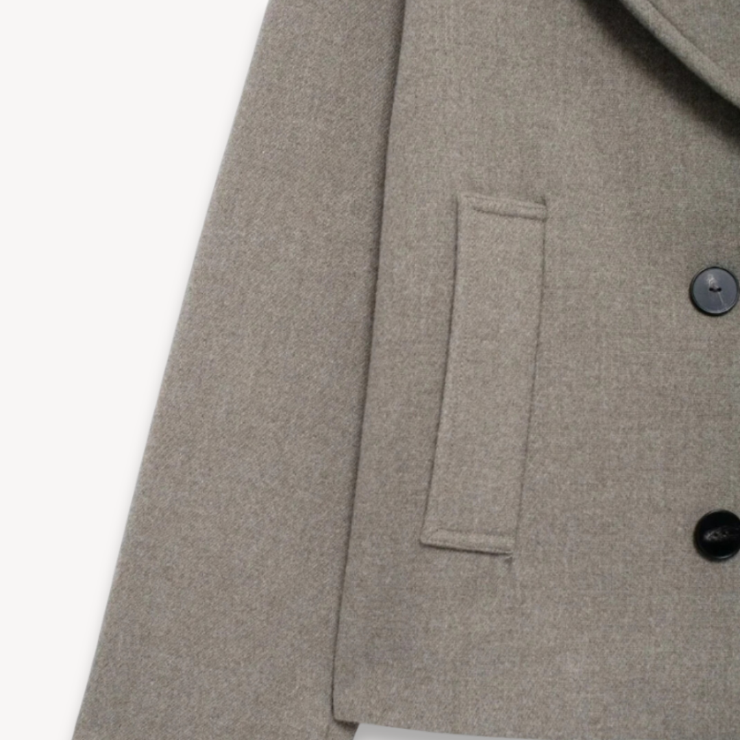 VogeLuxe | Women’s Elegant Double-Breasted Wool Coat