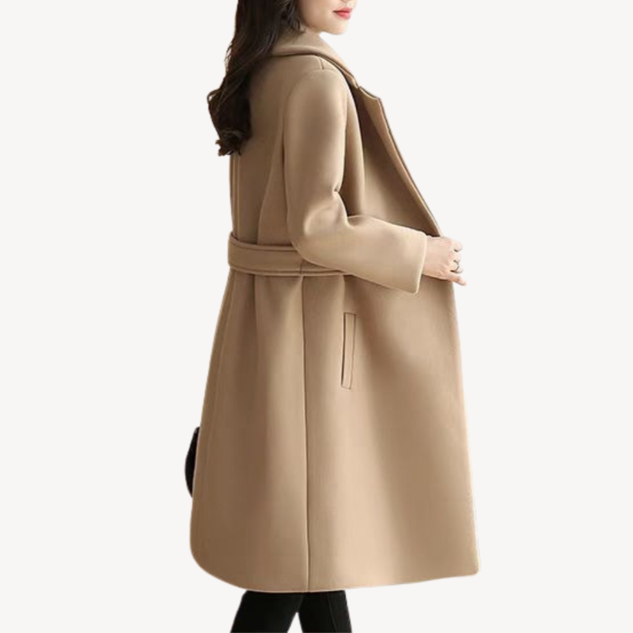 VogeLuxe | Women’s Belted Mid-Length Overcoat