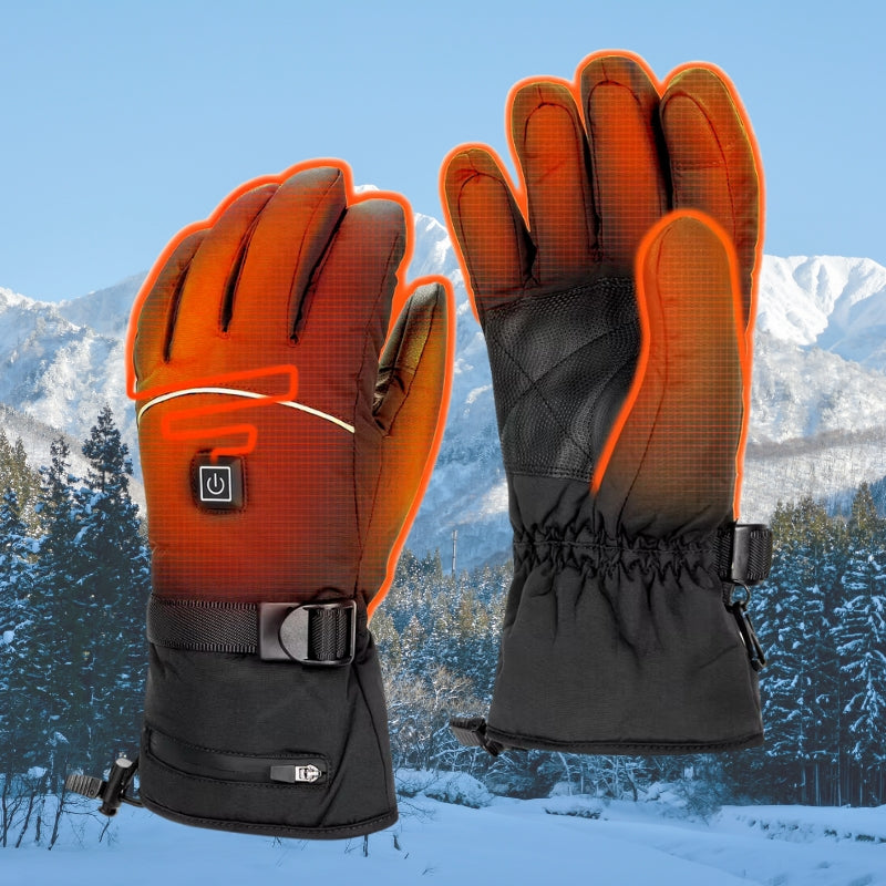 Warm Waterproof Insulated Heated Gloves for Outdoor Use - VogeLuxe