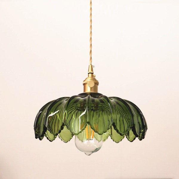 Elegant Glass Pendant Light with Bronze Metal Shade