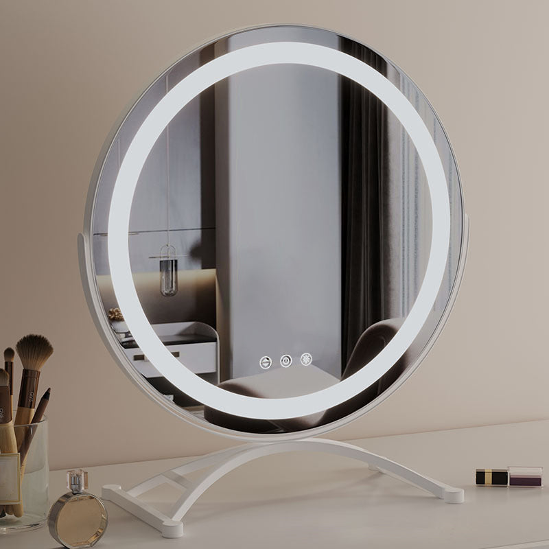 Illuminated Cosmetic Mirror with LED Lights and Adjustable Rotation