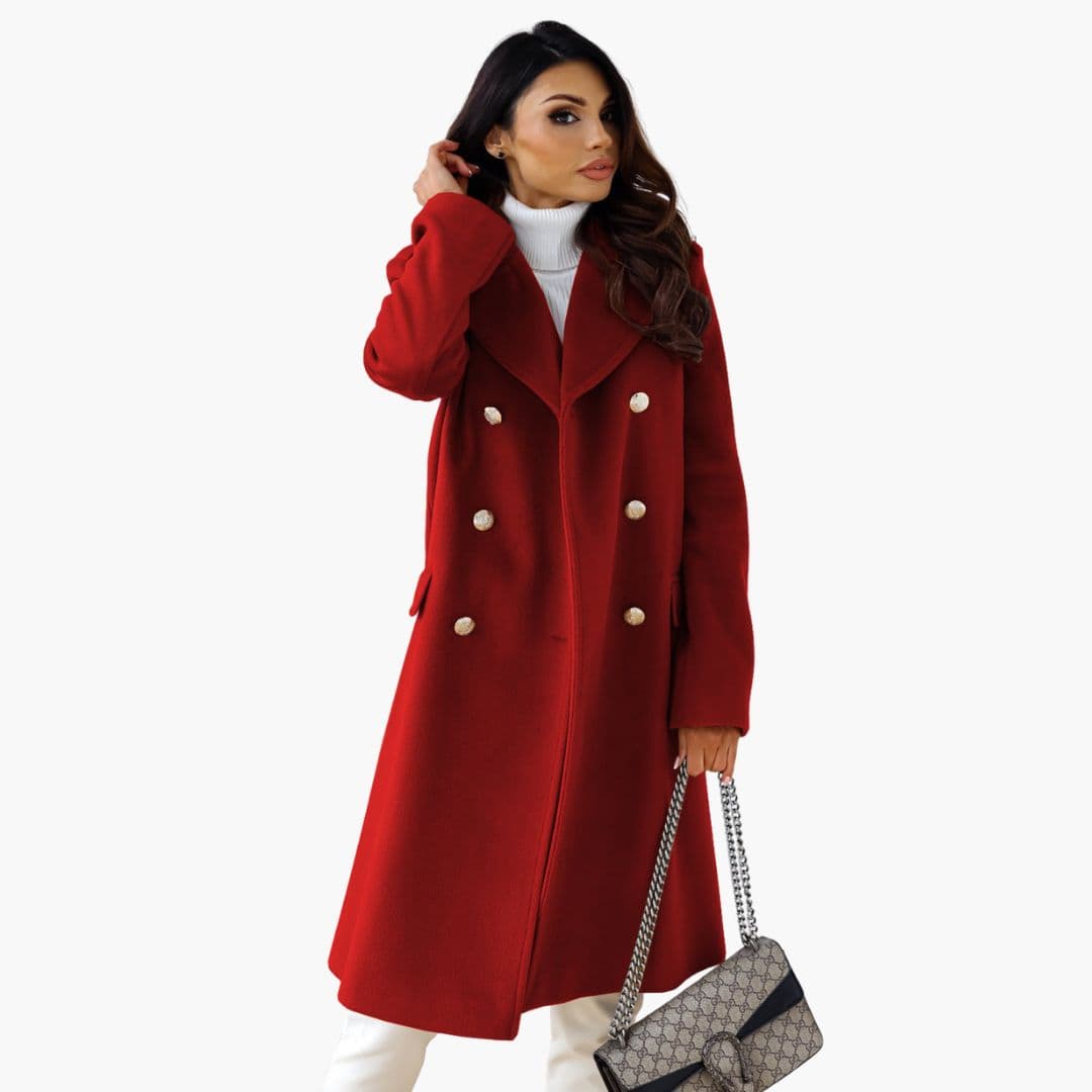 Premium Long Wool Trench Coat for Women