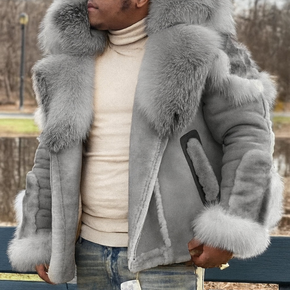Large Men's Warm Parka Coat Jacket Outerwear