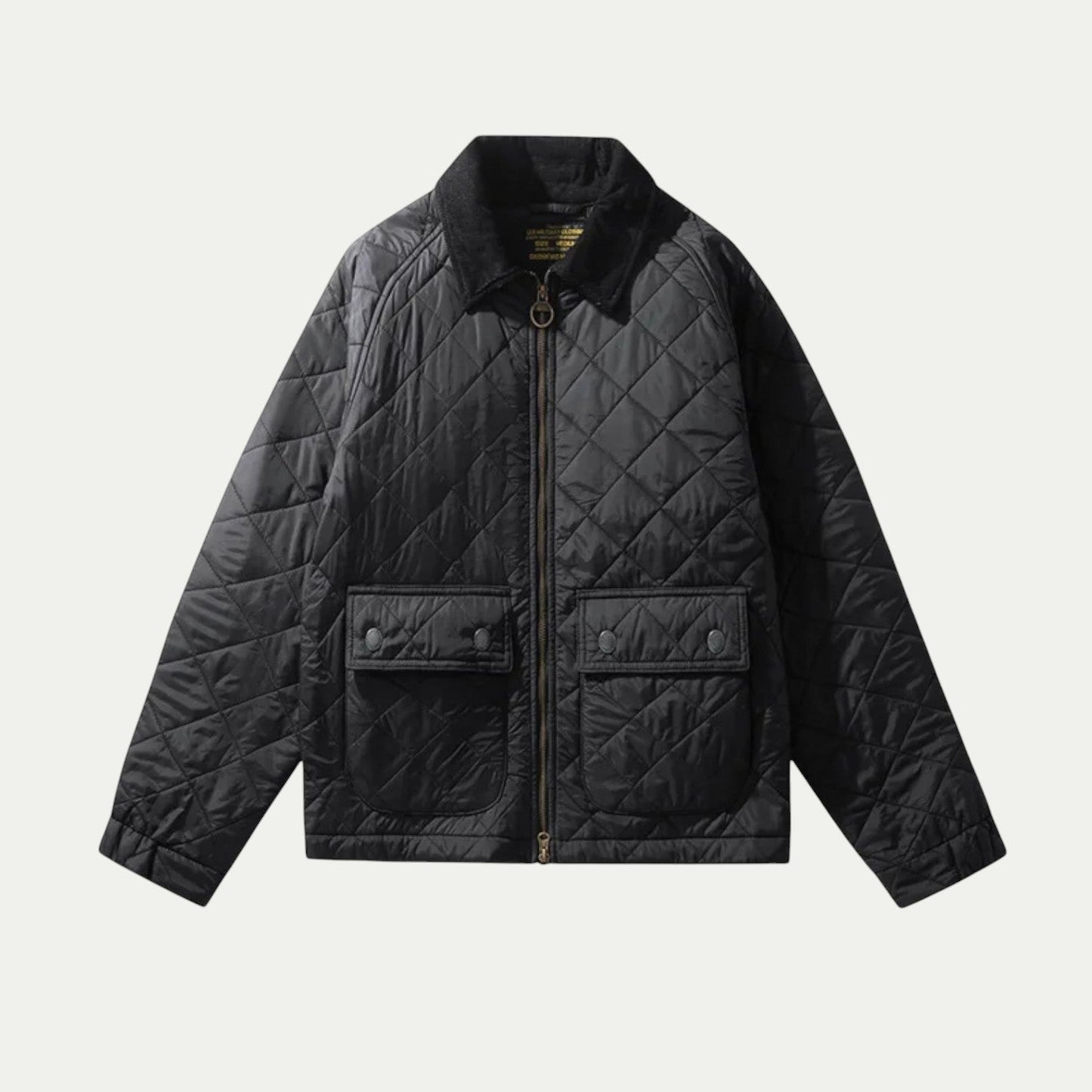 Men Quilted Corduroy Jacket Windproof Bomber 3