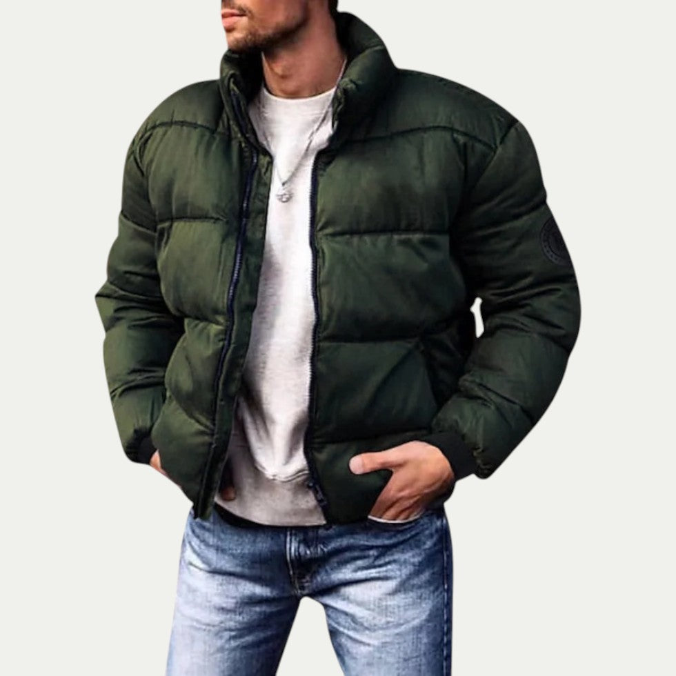 Men Quilted Puffer Jacket Winter Warm Outerwear 3