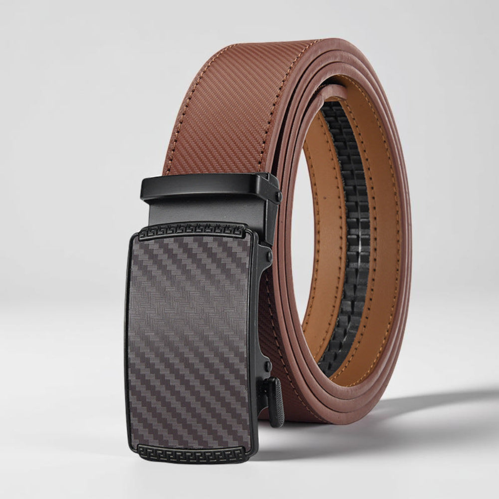 Men's Leather Belt with Quick Release Buckle