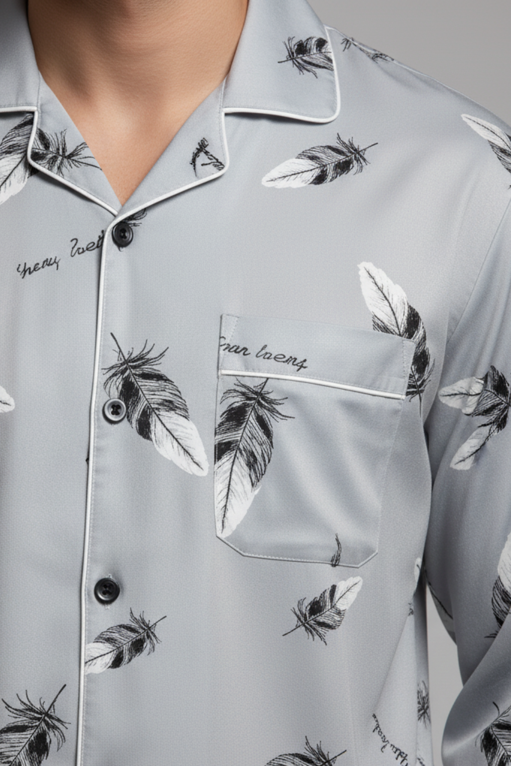 VogeLuxe | Men’s Window Pane Pattern Pajama Set
