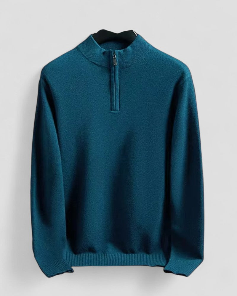 VogeLuxe | Men’s Half-Zip Relaxed Fit Pullover Sweater