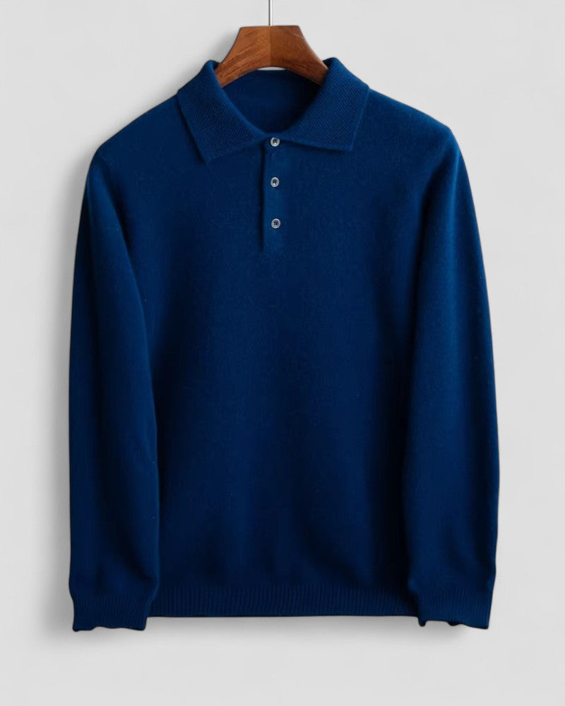 VogeLuxe | Men’s Knit Polo Collar Pullover Sweater