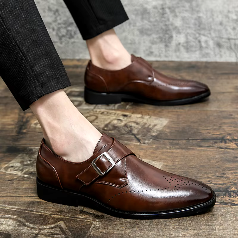 Men's Genuine Leather Formal Belt Shoes