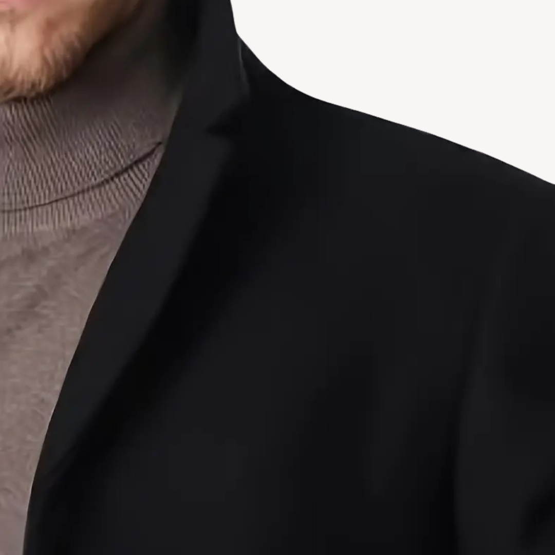 VogeLuxe | Men’s Classic Single-Breasted Topcoat