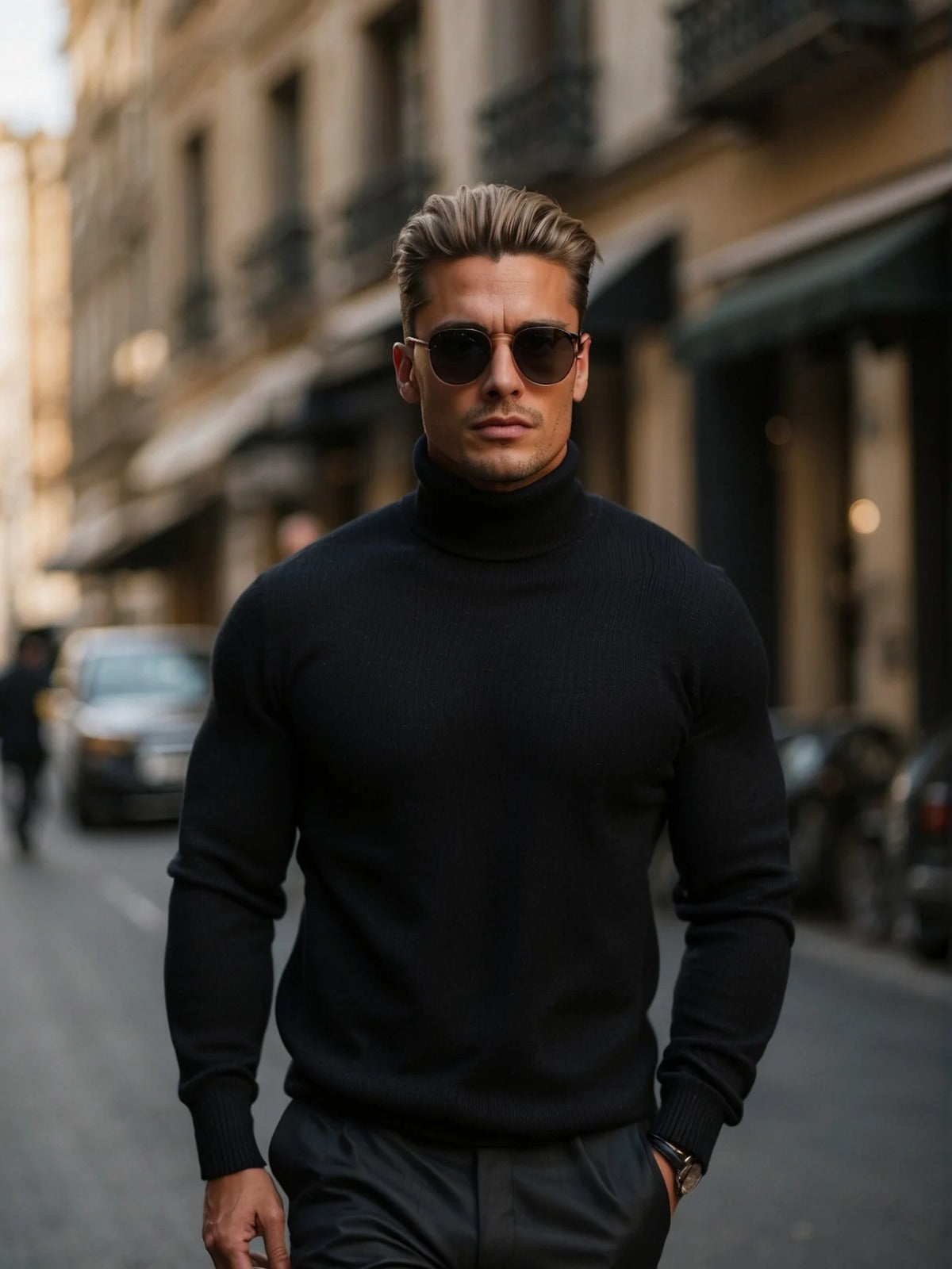 Men’s High-Neck Sweater – Modern Knitwear for Refined Layering 8