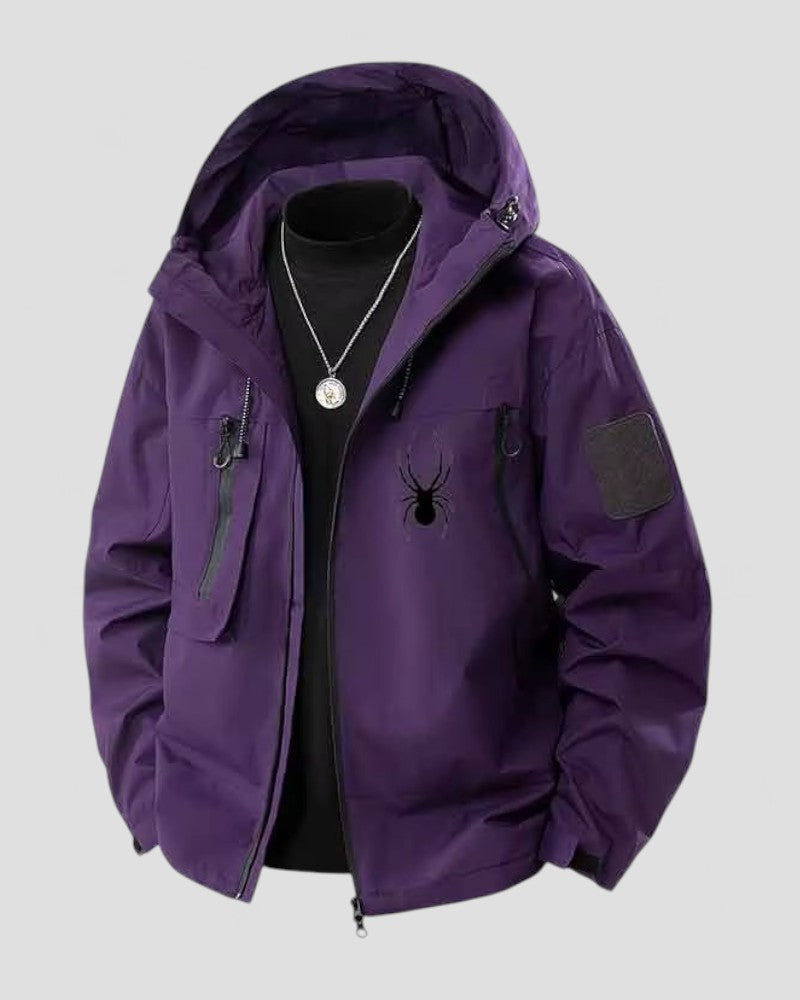Men's Hooded Windbreaker Jacket for Spring and Autumn