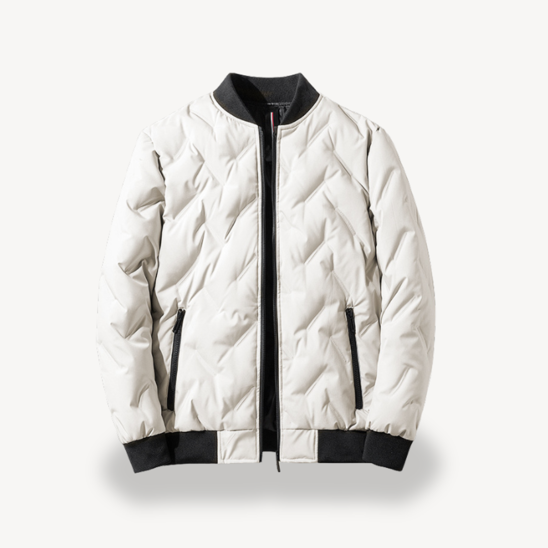 VogeLuxe | Men’s Dual Quilted Bomber Jacket