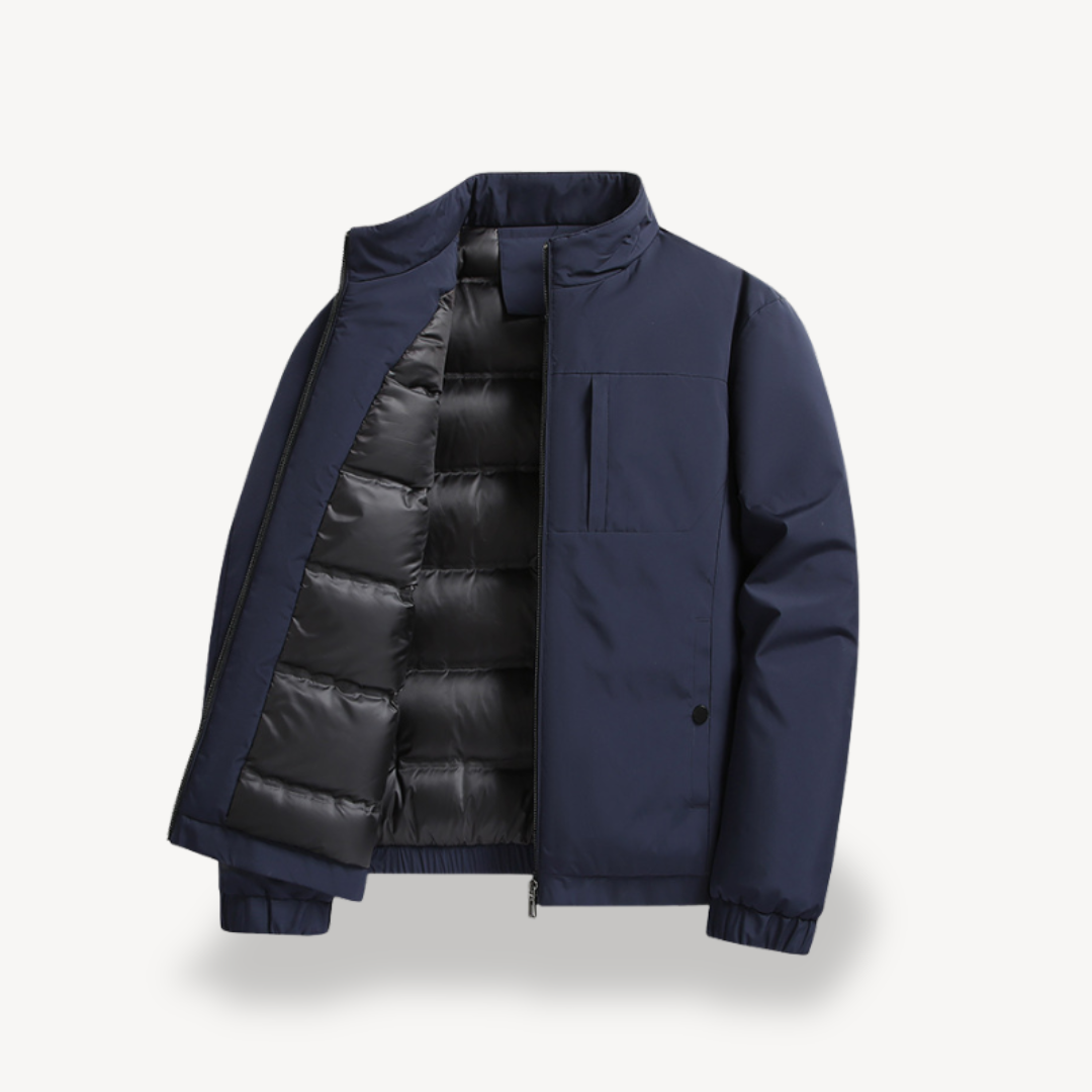 VogeLuxe | Men’s Minimalist Insulated Stand Collar Jacket