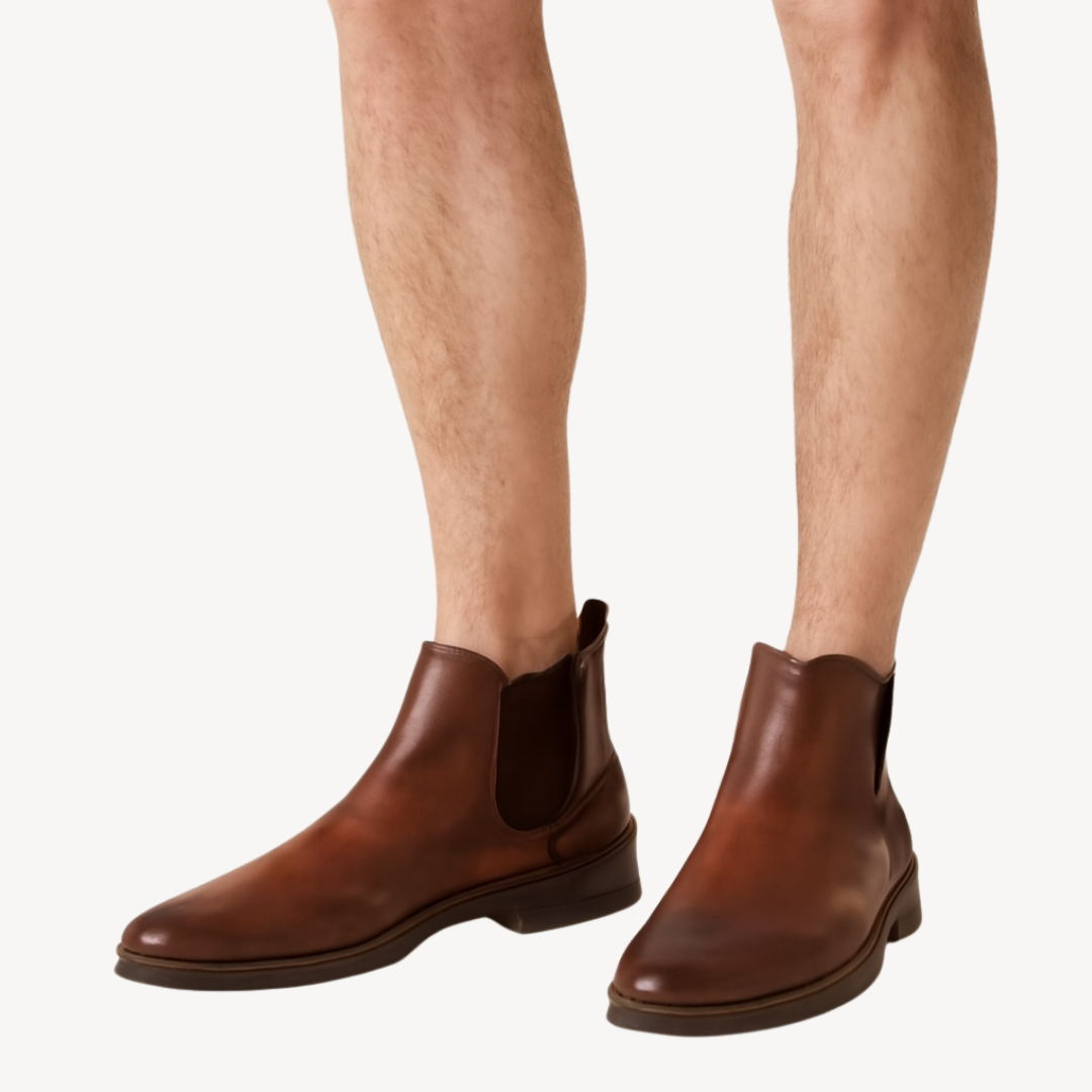 VogeLuxe | Men’s Classic Leather Chelsea Boots