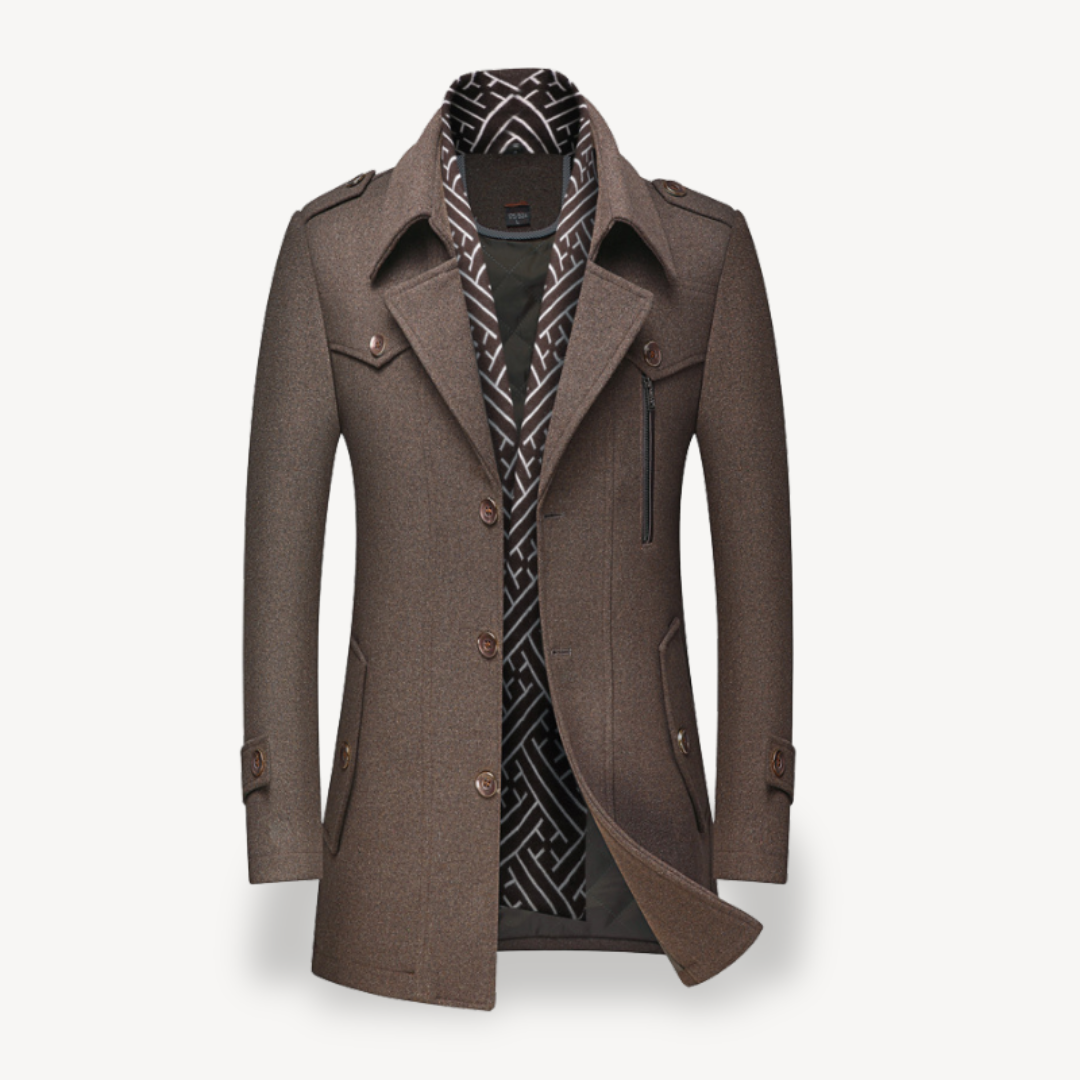 VogeLuxe | Men’s Wool Blend Peacoat