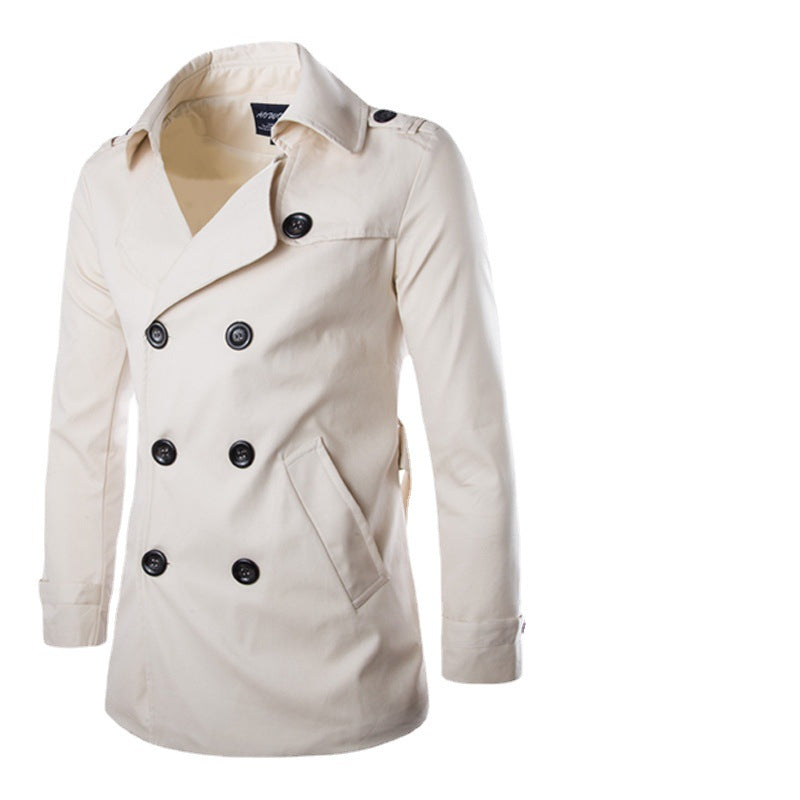 Men’s Trench Coat – Tailored Slim Fit – Cotton – Double Breasted – Notched Lapel 2