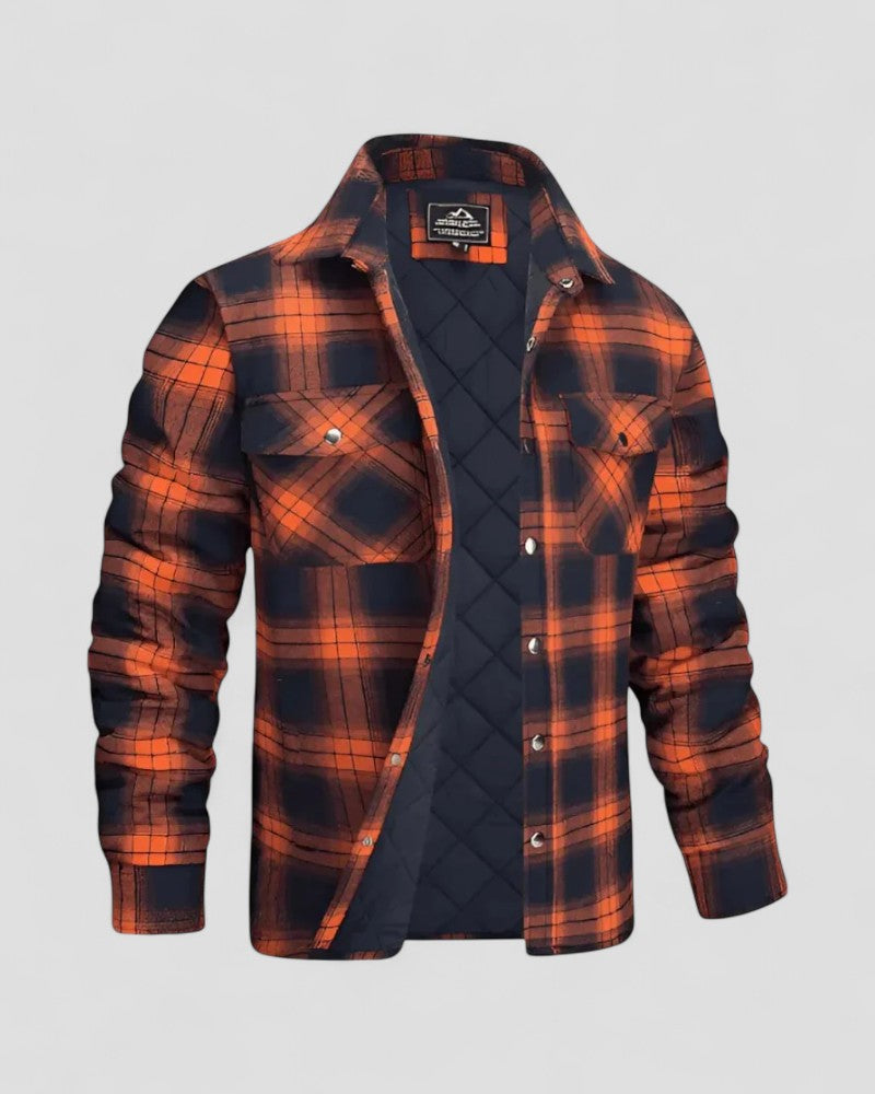 VogeLuxe | Men’s Plaid Quilted Shacket