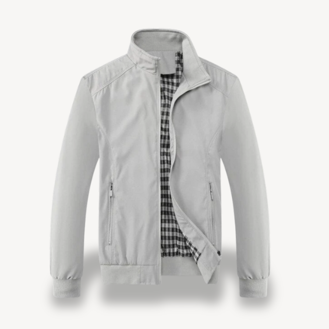 VogeLuxe | Men’s Lightweight Plaid Lined Bomber Jacket