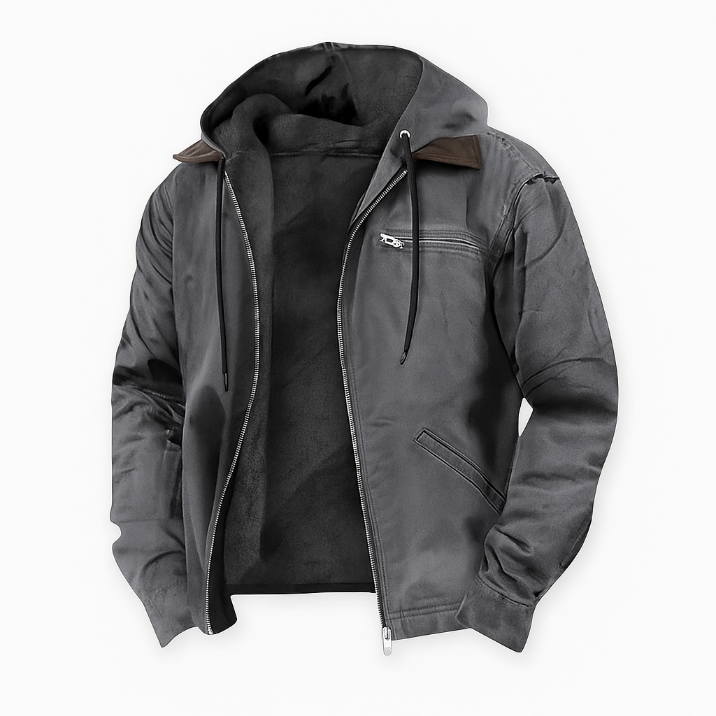 VogeLuxe | Men’s Heavy Duty Hooded Utility Jacket